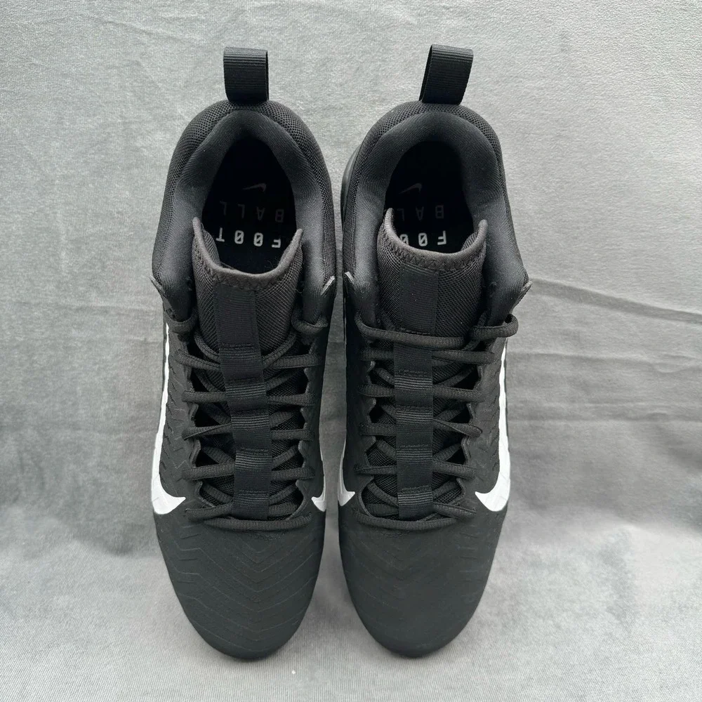 Nike Alpha Menace Pro 2 Shoes Low Football Cleats Men’s‎ 12 Black White